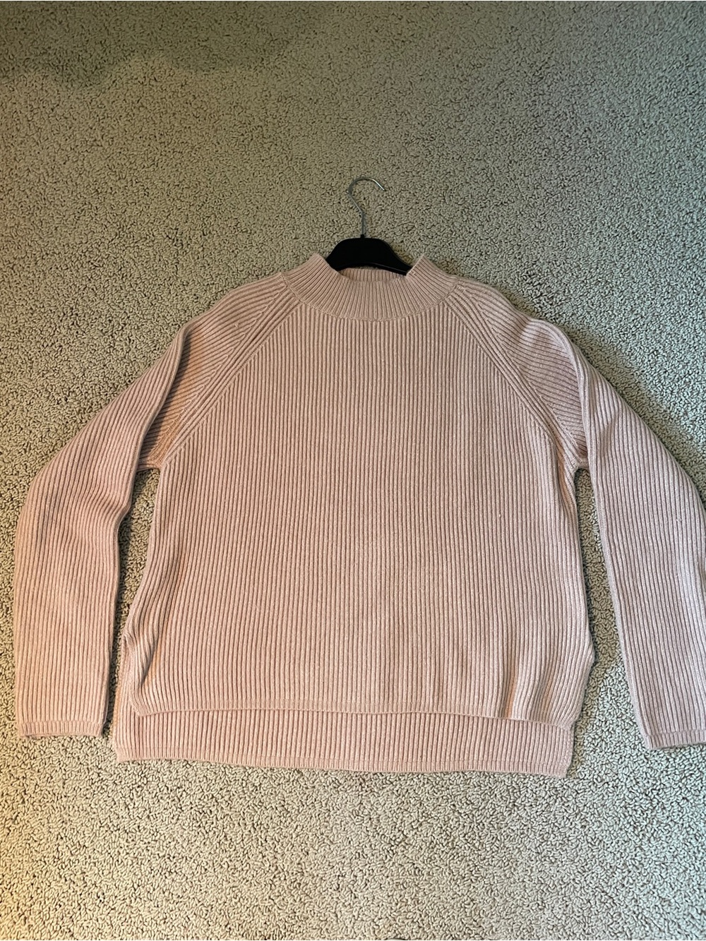 Brian Bailey- Ribbed Crew Neck Sweater in Blush Taupe - SzM - Picture 8 of 13